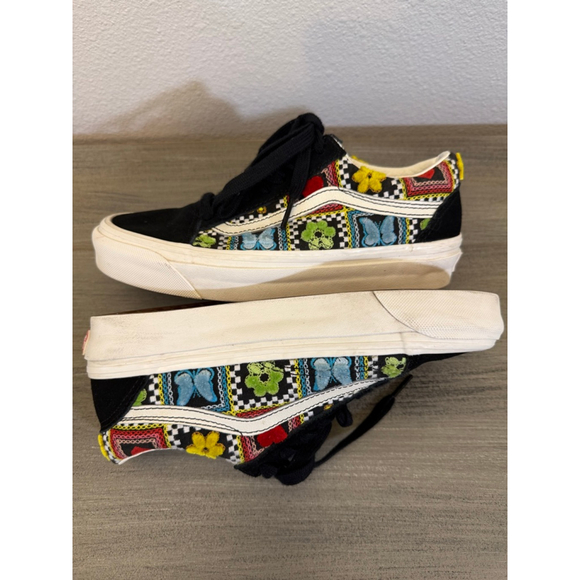 Vans Old Skool 36 DX sneakers Craft Multi embroidered butterflies flowers SZ 5 - Picture 10 of 11